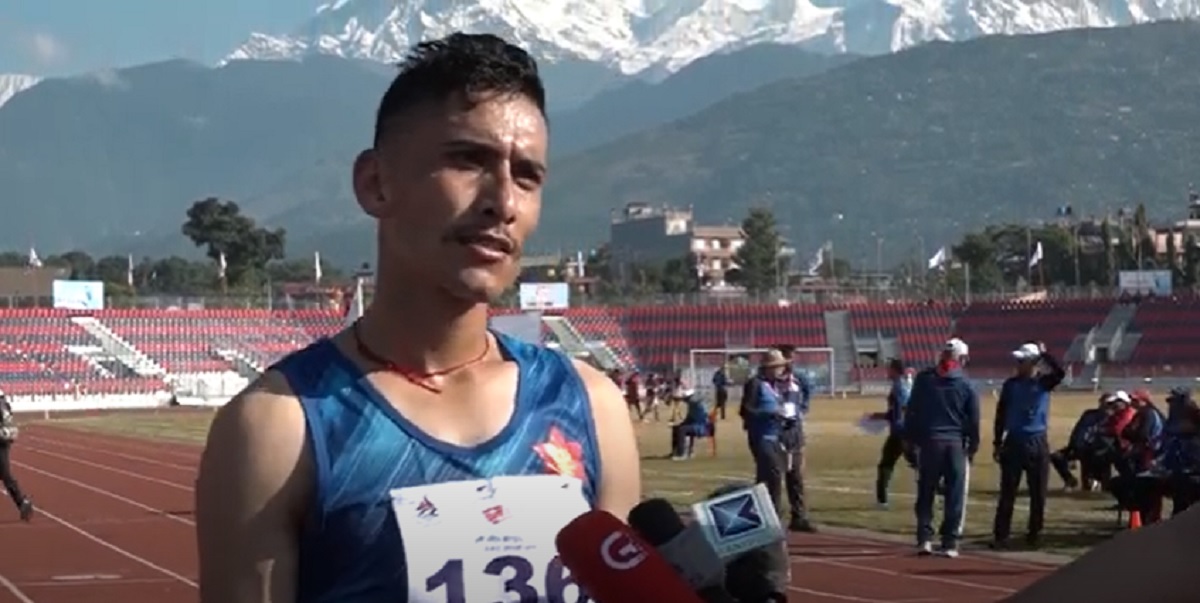 नवौं राष्ट्रिय खेलकुद : आर्मीका दीपक अधिकारीलाई कीर्तिमानसहित स्वर्ण